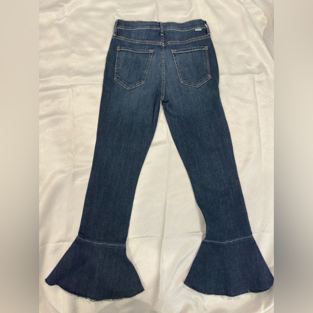 MOTHER "The Cha Cha Fray" Girl Crush High-Rise Flare Jeans | Size 27 - Picture 13 of 14